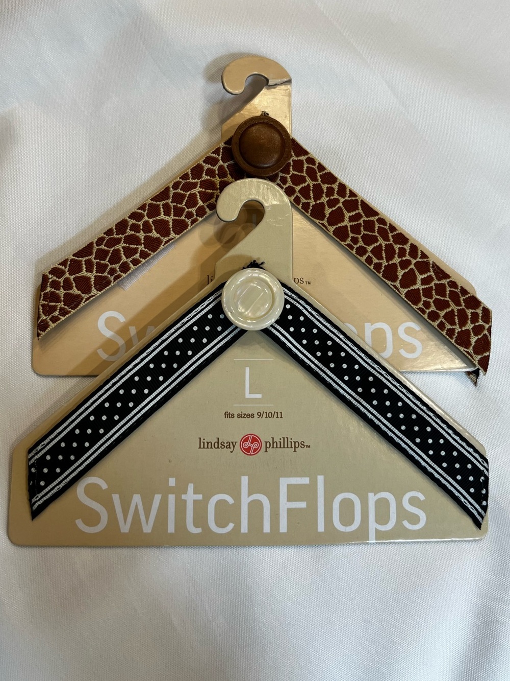 Lindsay Phillips Lot of 2 SwitchFlops Straps Size Large Fits Sizes 9/10/11